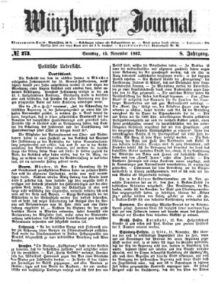 Würzburger Journal Samstag 15. November 1862