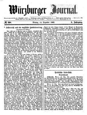 Würzburger Journal Montag 15. Dezember 1862