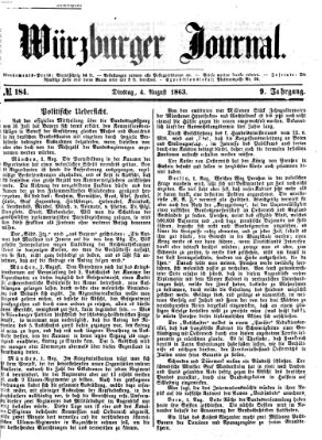 Würzburger Journal Dienstag 4. August 1863