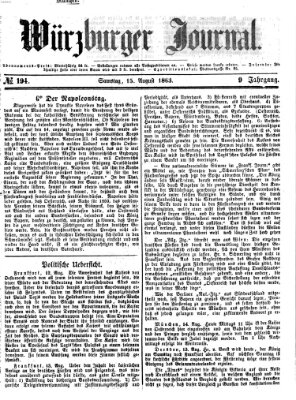Würzburger Journal Samstag 15. August 1863
