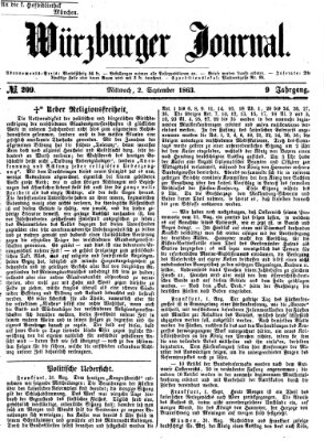 Würzburger Journal Mittwoch 2. September 1863