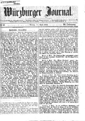 Würzburger Journal Montag 11. April 1864