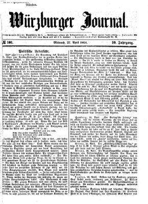 Würzburger Journal Mittwoch 27. April 1864
