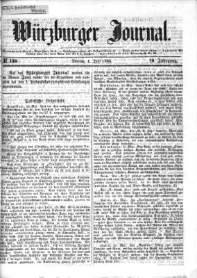 Würzburger Journal Mittwoch 1. Juni 1864