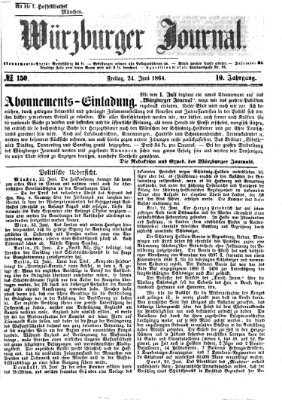Würzburger Journal Freitag 24. Juni 1864