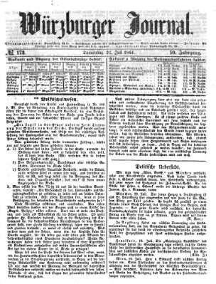 Würzburger Journal Donnerstag 21. Juli 1864