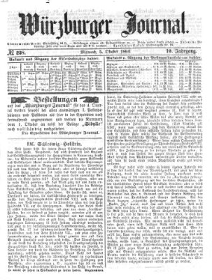 Würzburger Journal Mittwoch 5. Oktober 1864