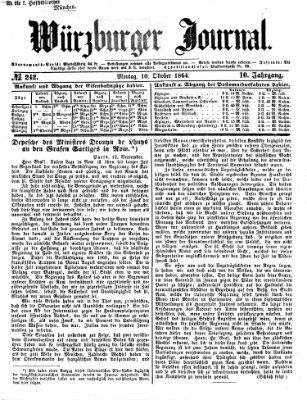Würzburger Journal Montag 10. Oktober 1864