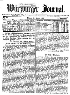 Würzburger Journal Dienstag 31. Januar 1865