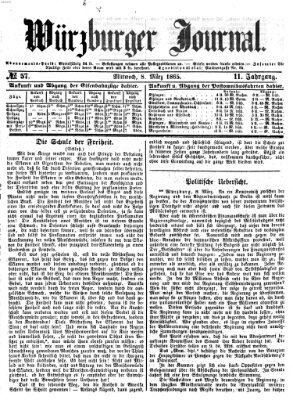 Würzburger Journal Mittwoch 8. März 1865