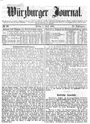 Würzburger Journal Freitag 7. April 1865