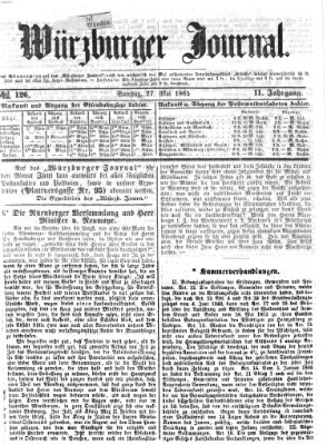 Würzburger Journal Samstag 27. Mai 1865