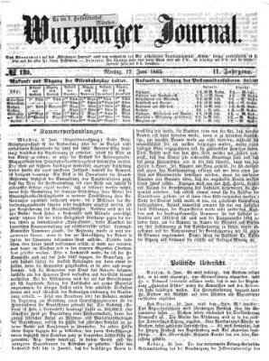 Würzburger Journal Montag 12. Juni 1865