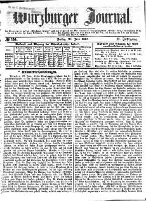 Würzburger Journal Freitag 30. Juni 1865