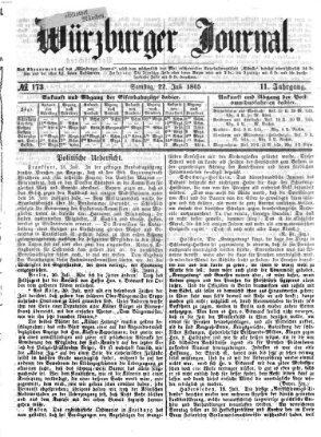 Würzburger Journal Samstag 22. Juli 1865