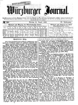 Würzburger Journal Montag 21. August 1865