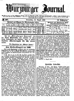 Würzburger Journal Donnerstag 31. August 1865