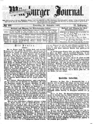 Würzburger Journal Donnerstag 28. September 1865