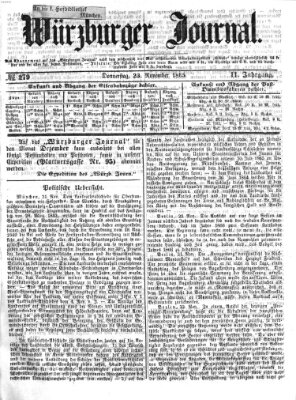 Würzburger Journal Donnerstag 23. November 1865