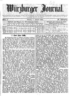 Würzburger Journal Montag 1. Januar 1866
