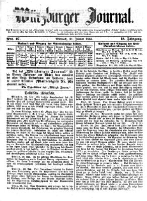 Würzburger Journal Mittwoch 31. Januar 1866