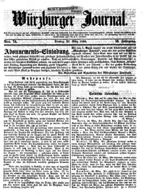 Würzburger Journal Dienstag 27. März 1866