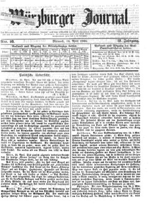Würzburger Journal Mittwoch 18. April 1866
