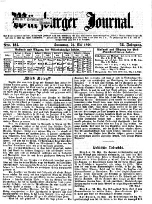 Würzburger Journal Donnerstag 24. Mai 1866