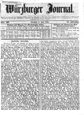 Würzburger Journal Samstag 9. Juni 1866