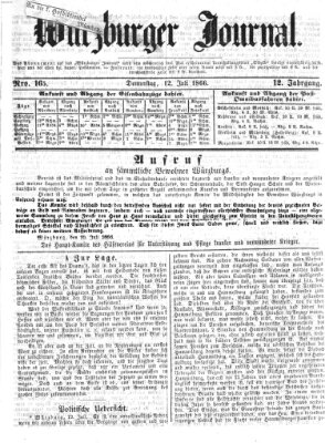 Würzburger Journal Donnerstag 12. Juli 1866