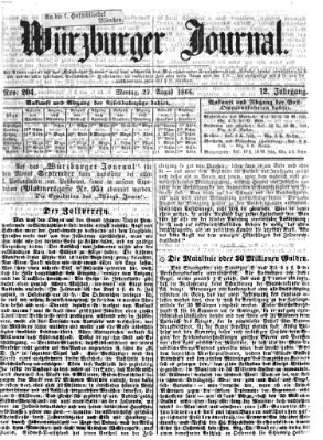 Würzburger Journal Montag 27. August 1866