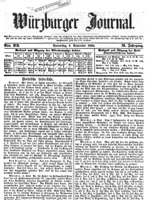 Würzburger Journal Donnerstag 6. September 1866