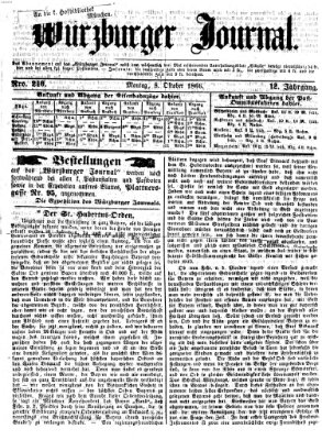 Würzburger Journal Montag 8. Oktober 1866