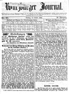 Würzburger Journal Dienstag 9. Oktober 1866