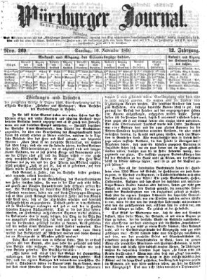 Würzburger Journal Samstag 10. November 1866