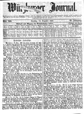 Würzburger Journal Samstag 15. Dezember 1866