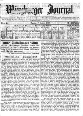 Würzburger Journal Montag 7. Januar 1867