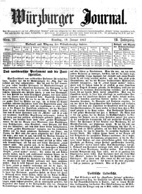 Würzburger Journal Samstag 19. Januar 1867