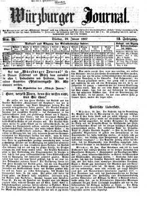 Würzburger Journal Dienstag 29. Januar 1867