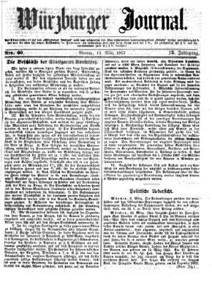 Würzburger Journal Montag 11. März 1867