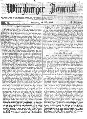 Würzburger Journal Donnerstag 28. März 1867