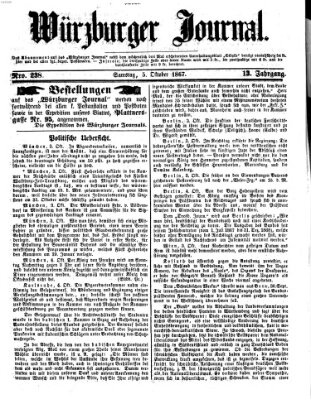 Würzburger Journal Samstag 5. Oktober 1867