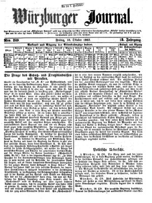 Würzburger Journal Freitag 18. Oktober 1867
