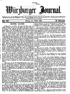 Würzburger Journal Montag 21. Oktober 1867