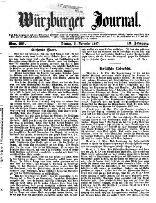 Würzburger Journal Dienstag 5. November 1867
