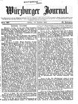 Würzburger Journal Freitag 13. Dezember 1867