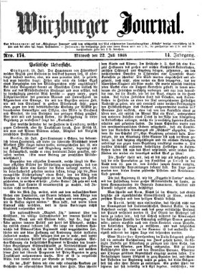 Würzburger Journal Mittwoch 22. Juli 1868