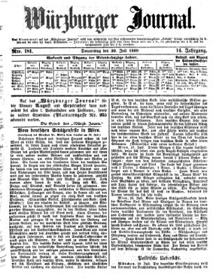 Würzburger Journal Donnerstag 30. Juli 1868