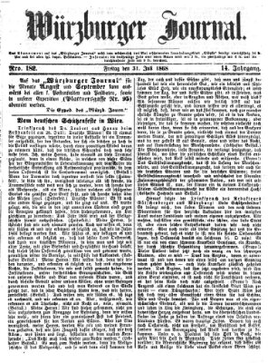 Würzburger Journal Freitag 31. Juli 1868