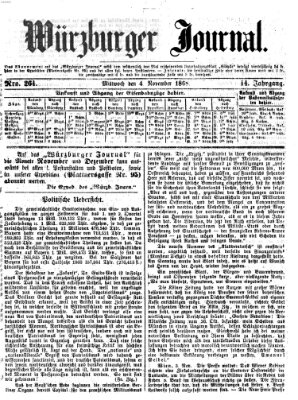 Würzburger Journal Mittwoch 4. November 1868